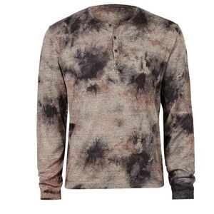 John Varvatos Henley Merino Wool & Linen Sweater